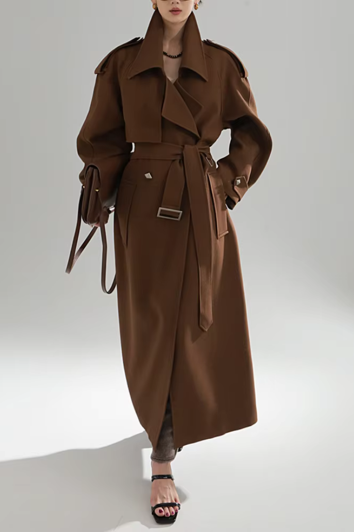 Brown Long Trench