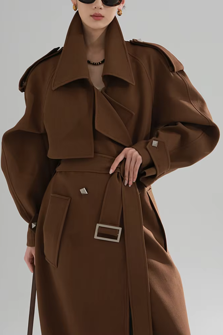 Brown Long Trench