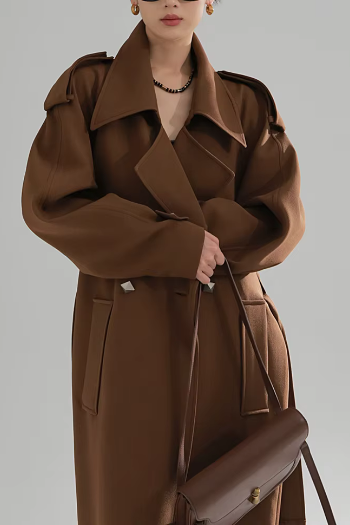 Brown Long Trench